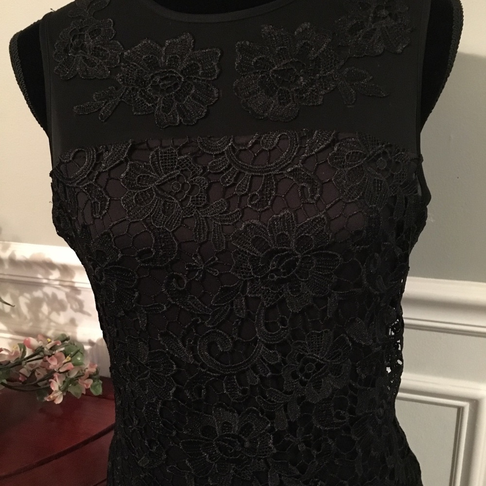 Elegant black lace dress